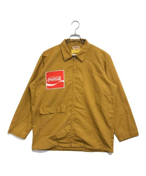 Coca Cola（コカコーラ）Coca Cola (コカコーラ) ジップアップジャケット マスタード サイズ:Ｍの古着・服飾アイテム