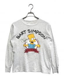 キャラクターロングスリーブTシャツ（キャラクターロングスリーブTシャツ）の古着「80s simpsons(シンプソンズ) キャラクターロングスリーブTシャツ」｜グレー