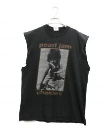 NKE MAN（エヌケーイー メン）の古着「カットオフノースリーブバンドTシャツ」｜ブラック