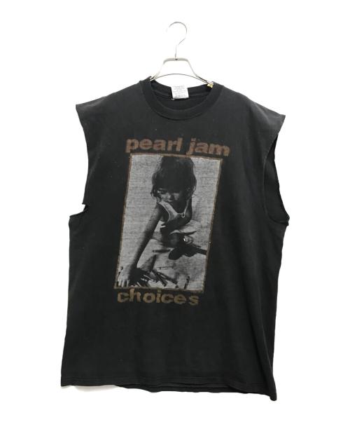 NKE MAN（エヌケーイー メン）NKE MAN (エヌケーイー メン) カットオフノースリーブバンドTシャツ ブラック サイズ:XLの古着・服飾アイテム