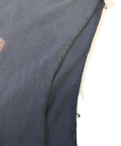 NKE MAN（エヌケーイー メン）NKE MAN (エヌケーイー メン) カットオフノースリーブバンドTシャツ ブラック サイズ:XLの古着・服飾アイテム