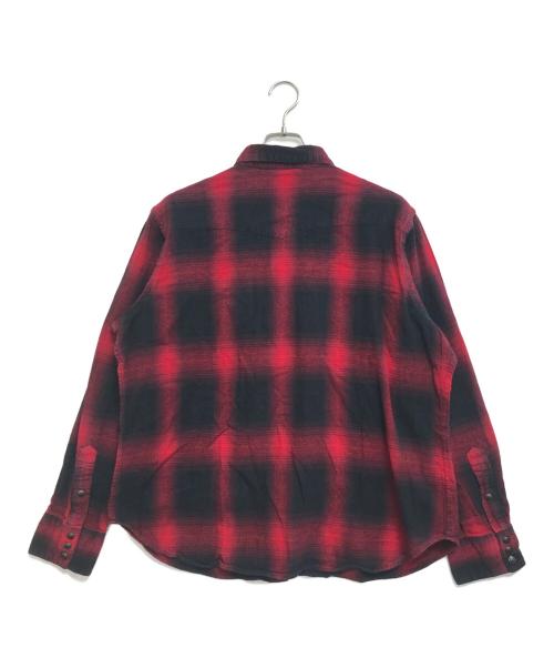 POLO RALPH LAUREN（ポロ・ラルフローレン）POLO RALPH LAUREN (ポロ・ラルフローレン) オンブレチェックウエスタンネルシャツ レッド サイズ:XLの古着・服飾アイテム