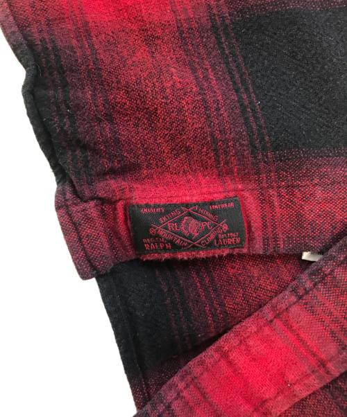 POLO RALPH LAUREN（ポロ・ラルフローレン）POLO RALPH LAUREN (ポロ・ラルフローレン) オンブレチェックウエスタンネルシャツ レッド サイズ:XLの古着・服飾アイテム