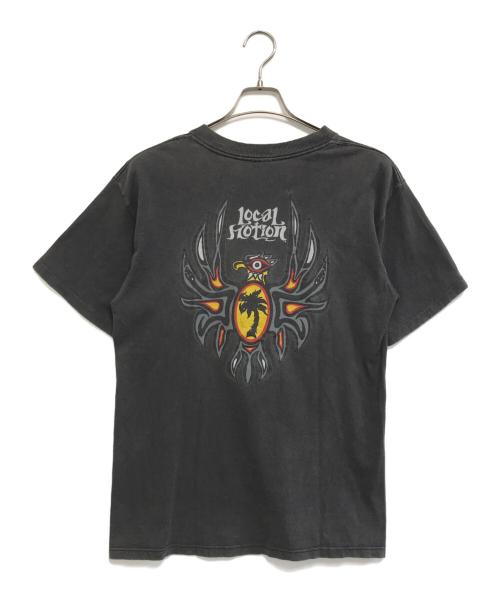 LOCAL MOTION（ローカルモーション）LOCAL MOTION (ローカルモーション) 両面プリントTシャツ ブラック サイズ:Ｍの古着・服飾アイテム