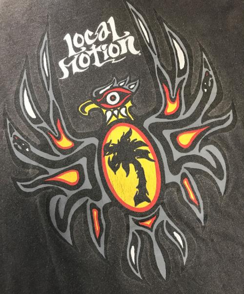 LOCAL MOTION（ローカルモーション）LOCAL MOTION (ローカルモーション) 両面プリントTシャツ ブラック サイズ:Ｍの古着・服飾アイテム