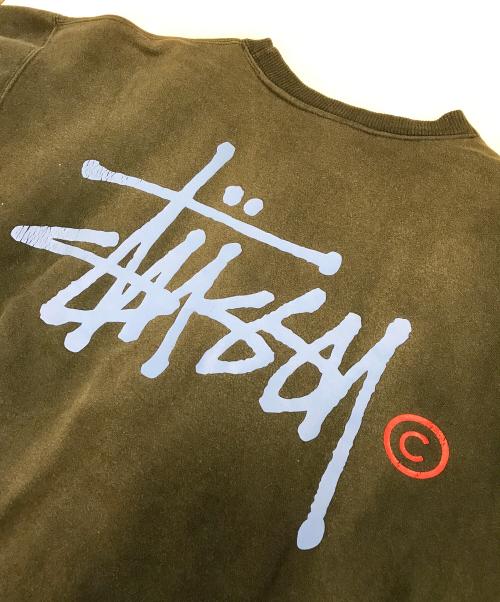 stussy（ステューシー）stussy (ステューシー) デカロゴ両面プリントスウェット ブラック サイズ:Lの古着・服飾アイテム