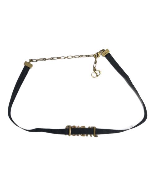 Christian Dior（クリスチャン ディオール）Christian Dior (クリスチャン ディオール) J'ADIORロゴリボンチョーカー サイズ:表記なしの古着・服飾アイテム