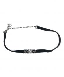 Christian Dior（クリスチャン ディオール）の古着「J'ADIORラインストーンロゴリボンチョーカー」