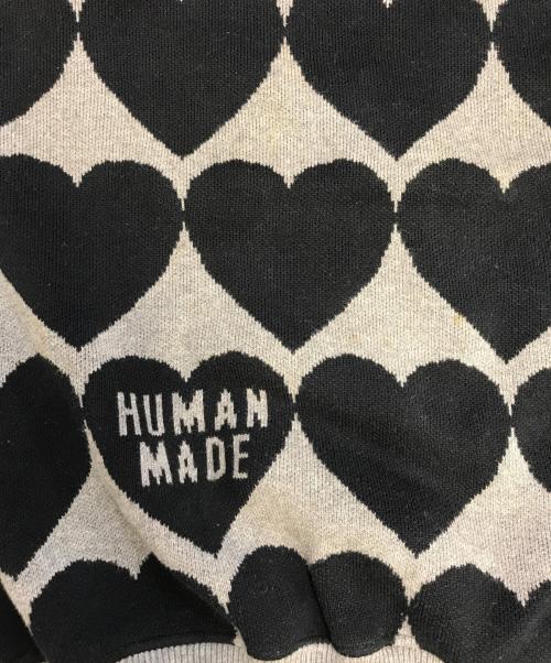 HUMAN MADE（ヒューマンメイド）HUMAN MADE (ヒューマンメイド) ハート柄ニット グレー サイズ:Mの古着・服飾アイテム