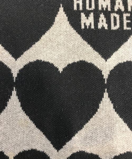 HUMAN MADE（ヒューマンメイド）HUMAN MADE (ヒューマンメイド) ハート柄ニット グレー サイズ:Mの古着・服飾アイテム