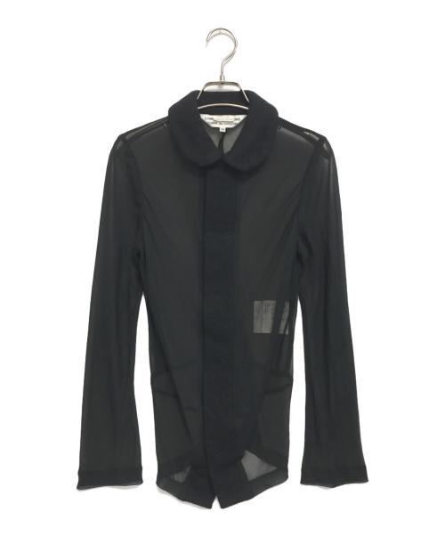 COMME des GARCONS COMME des GARCONS（コムデギャルソン コムデギャルソン）COMME des GARCONS COMME des GARCONS (コムデギャルソン コムデギャルソン) 丸襟切替シアーシャツ ブラック サイズ:XSの古着・服飾アイテム