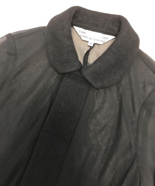COMME des GARCONS COMME des GARCONS（コムデギャルソン コムデギャルソン）COMME des GARCONS COMME des GARCONS (コムデギャルソン コムデギャルソン) 丸襟切替シアーシャツ ブラック サイズ:XSの古着・服飾アイテム