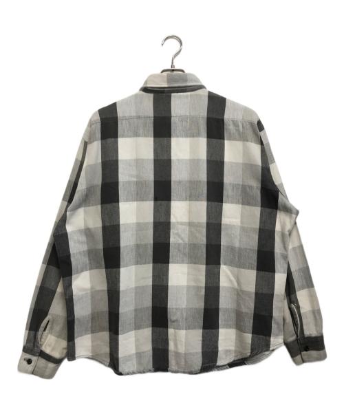 FIVE BROTHER（ファイブブラザー）FIVE BROTHER (ファイブブラザー) チェックネルシャツ ホワイト×ブラック サイズ:XLの古着・服飾アイテム