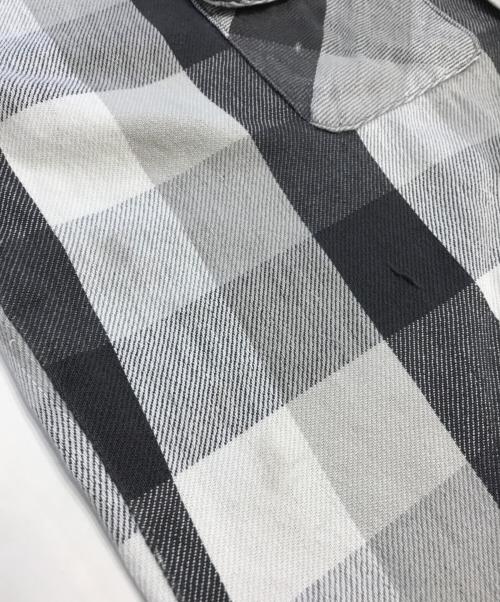 FIVE BROTHER（ファイブブラザー）FIVE BROTHER (ファイブブラザー) チェックネルシャツ ホワイト×ブラック サイズ:XLの古着・服飾アイテム