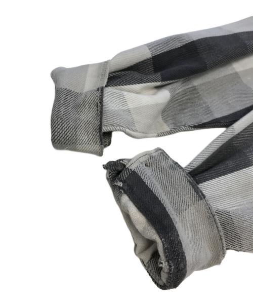 FIVE BROTHER（ファイブブラザー）FIVE BROTHER (ファイブブラザー) チェックネルシャツ ホワイト×ブラック サイズ:XLの古着・服飾アイテム