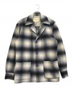 PENNYSペニーズ）の古着「オンブレウールジャケット」｜ホワイト×ネイビー×ブラック