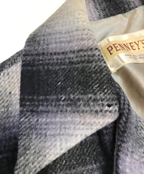 PENNYS（ペニーズ）PENNYS (ペニーズ) オンブレウールジャケット ホワイト×ネイビー×ブラック サイズ:表記なしの古着・服飾アイテム