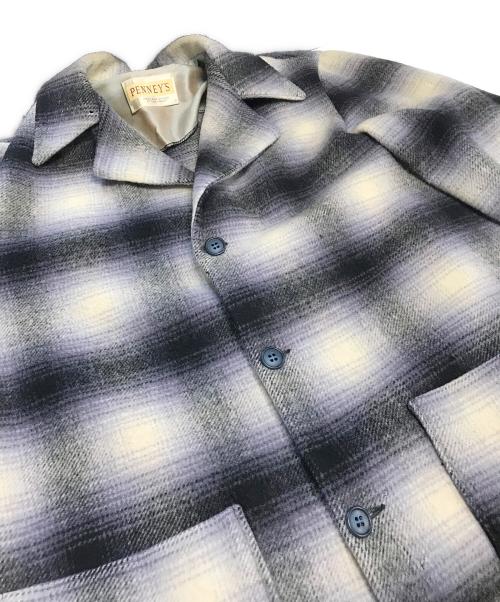 PENNYS（ペニーズ）PENNYS (ペニーズ) オンブレウールジャケット ホワイト×ネイビー×ブラック サイズ:表記なしの古着・服飾アイテム