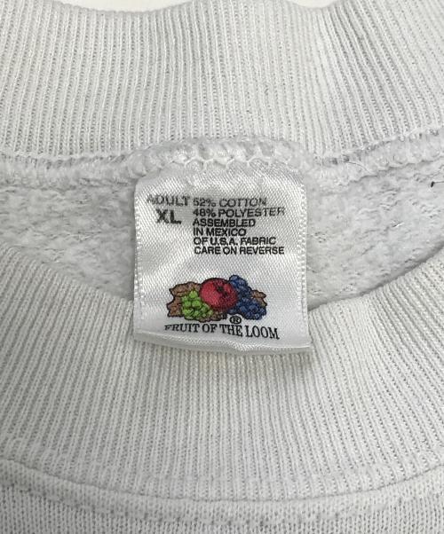 FRUIT OF THE LOOM（フルーツオブザルーム）FRUIT OF THE LOOM (フルーツオブザルーム) プリントスウェット ホワイト サイズ:XLの古着・服飾アイテム