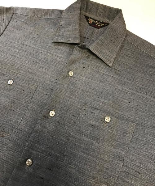 D'LOOK SHIRT（ディールック・シャツ）D'LOOK SHIRT (ディールック・シャツ) オープンカラーネップシャツ グレー サイズ:Mの古着・服飾アイテム