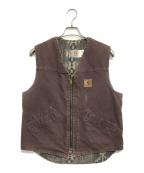 CarHarttカーハート）の古着「裏ボアダックベスト」｜レッド