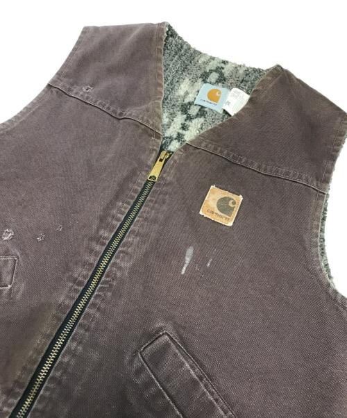 CarHartt（カーハート）CarHartt (カーハート) 裏ボアダックベスト レッド サイズ:Ｍの古着・服飾アイテム