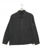 VINTAGEヴィンテージ）の古着「ブラックモールスキンワークジャケット」｜ブラック