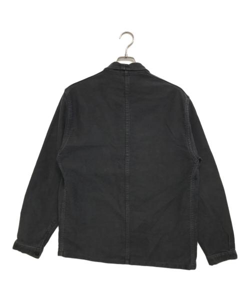 VINTAGE（ヴィンテージ）VINTAGE (ヴィンテージ) ブラックモールスキンワークジャケット ブラック サイズ:52の古着・服飾アイテム
