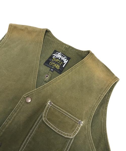 stussy（ステューシー）stussy (ステューシー) ダックベスト オリーブ サイズ:XLの古着・服飾アイテム
