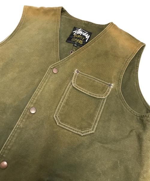 stussy（ステューシー）stussy (ステューシー) ダックベスト オリーブ サイズ:XLの古着・服飾アイテム