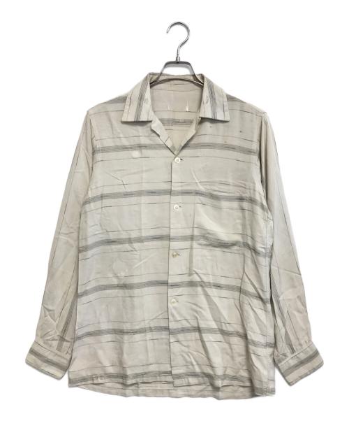 VINTAGE（ヴィンテージ）VINTAGE (ヴィンテージ) オープンカラーレーヨンシャツ アイボリー サイズ:SIZE14の古着・服飾アイテム