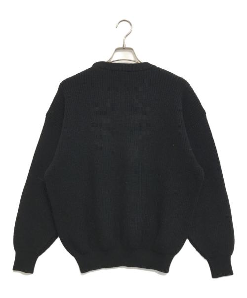 CELINE（セリーヌ）CELINE (セリーヌ) レザーパッチニット ブラック サイズ:46の古着・服飾アイテム