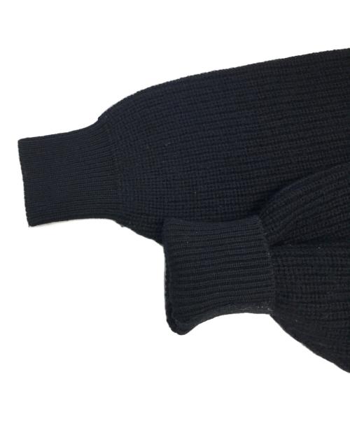 CELINE（セリーヌ）CELINE (セリーヌ) レザーパッチニット ブラック サイズ:46の古着・服飾アイテム