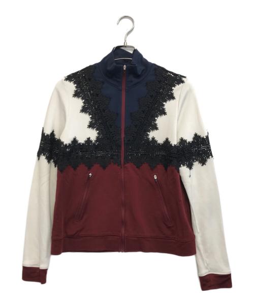 GANNI（ガニー）Ganni (ガニー) 切替トラックジャケット ホワイト×ネイビー×レッド サイズ:XSの古着・服飾アイテム