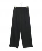 Yohji Yamamoto pour hommeヨウジヤマモト プールオム）の古着「ウールギャバ2タックワイドスラックス」｜ブラック
