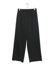 Yohji Yamamoto pour homme（ヨウジヤマモト プールオム）の古着「ウールギャバ2タックワイドスラックス」｜ブラック