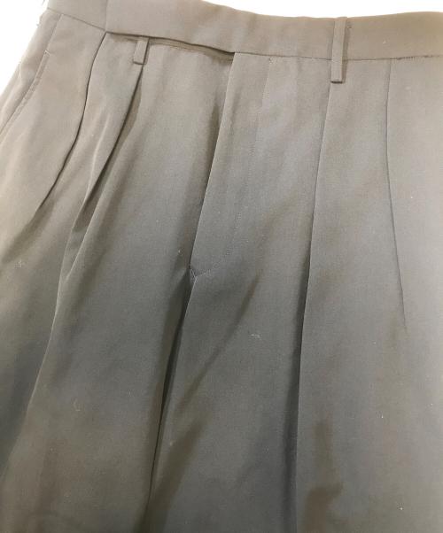 Yohji Yamamoto pour homme（ヨウジヤマモト プールオム）Yohji Yamamoto pour homme (ヨウジヤマモト プールオム) ウールギャバ2タックワイドスラックス ブラック サイズ:3の古着・服飾アイテム