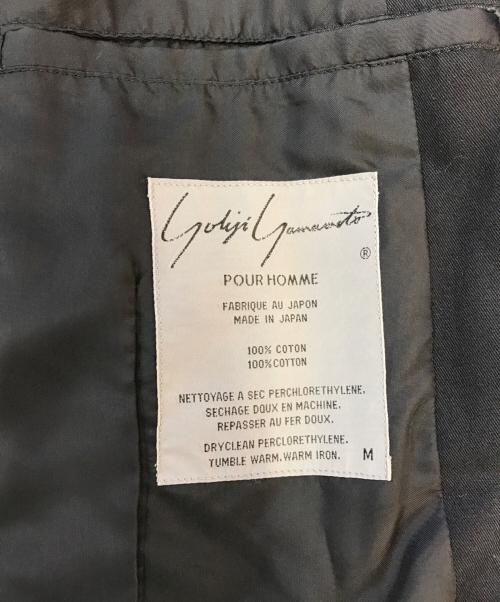 Yohji Yamamoto pour homme（ヨウジヤマモト プールオム）Yohji Yamamoto pour homme (ヨウジヤマモト プールオム) アルファベットワッペンコットンジャケット ブラック サイズ:Mの古着・服飾アイテム