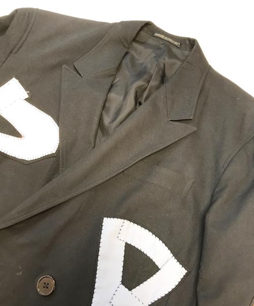 Yohji Yamamoto pour homme（ヨウジヤマモト プールオム）Yohji Yamamoto pour homme (ヨウジヤマモト プールオム) アルファベットワッペンコットンジャケット ブラック サイズ:Mの古着・服飾アイテム