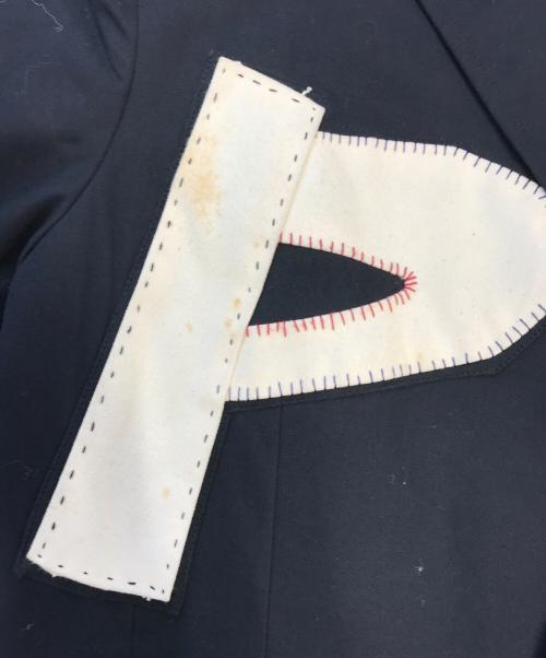 Yohji Yamamoto pour homme（ヨウジヤマモト プールオム）Yohji Yamamoto pour homme (ヨウジヤマモト プールオム) アルファベットワッペンコットンジャケット ブラック サイズ:Mの古着・服飾アイテム