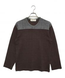 COMME des GARCONS SHIRT（コムデギャルソンシャツ）の古着「バイカラーニット」｜ブラウン