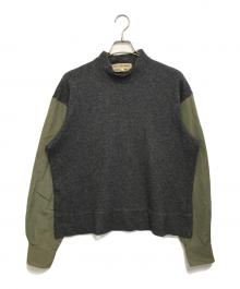 COMME des GARCONS SHIRT（コムデギャルソンシャツ）の古着「異素材切替ニット」｜グレー
