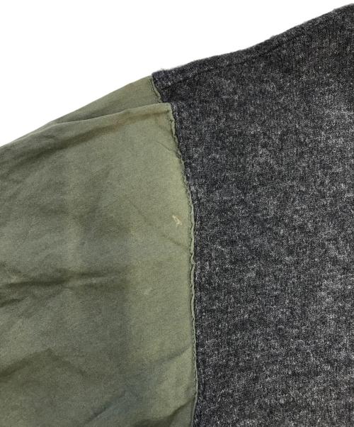 COMME des GARCONS SHIRT（コムデギャルソンシャツ）COMME des GARCONS SHIRT (コムデギャルソンシャツ) 異素材切替ニット グレー サイズ:Lの古着・服飾アイテム