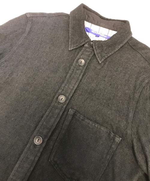 COMME des GARCONS JUNYA WATANABE MAN（コム デ ギャルソン ジュンヤ ワタナベ マン）COMME des GARCONS JUNYA WATANABE MAN (コム デ ギャルソン ジュンヤ ワタナベ マン) エルボーパッチ縮絨シャツ ブラック サイズ:Sの古着・服飾アイテム