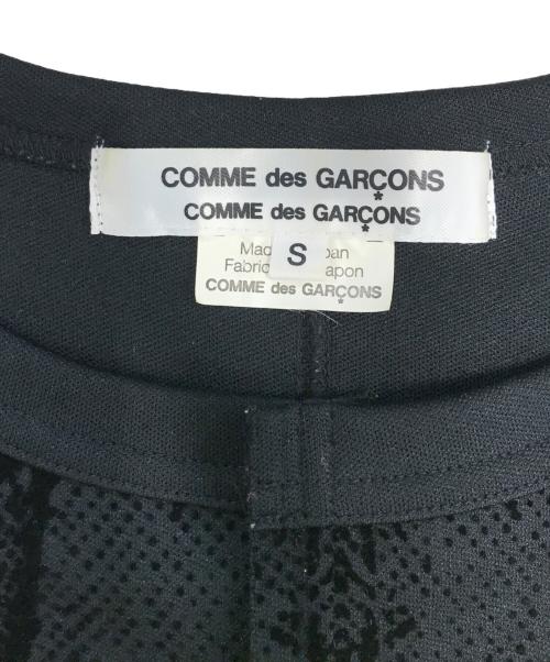 COMME des GARCONS COMME des GARCONS（コムデギャルソン コムデギャルソン）COMME des GARCONS COMME des GARCONS (コムデギャルソン コムデギャルソン) ベロア装飾フリルスウェット ブラック サイズ:Sの古着・服飾アイテム