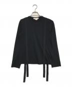 COMME des GARCONSコムデギャルソン）の古着「短冊L/Sカットソー」｜ブラック