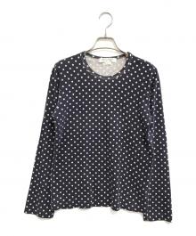 COMME des GARCONS COMME des GARCONS（コムデギャルソン コムデギャルソン）の古着「ドット柄ロングスリーブカットソー」｜ネイビー