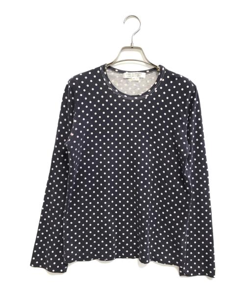COMME des GARCONS COMME des GARCONS（コムデギャルソン コムデギャルソン）COMME des GARCONS COMME des GARCONS (コムデギャルソン コムデギャルソン) ドット柄ロングスリーブカットソー ネイビー サイズ:Mの古着・服飾アイテム