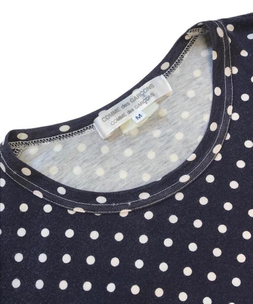 COMME des GARCONS COMME des GARCONS（コムデギャルソン コムデギャルソン）COMME des GARCONS COMME des GARCONS (コムデギャルソン コムデギャルソン) ドット柄ロングスリーブカットソー ネイビー サイズ:Mの古着・服飾アイテム