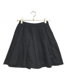 tricot COMME des GARCONS（トリココムデギャルソン）の古着「コットンリネンミニスカート」｜ブラック